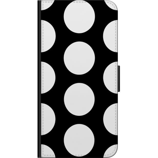 Kompatibel Tegnebogsetui til OnePlus 9 Pro Mono-prikker sort