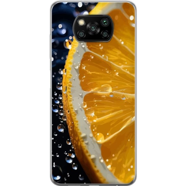 Xiaomi Poco X3 NFC Läpinäkyvä kuori Appelsiini