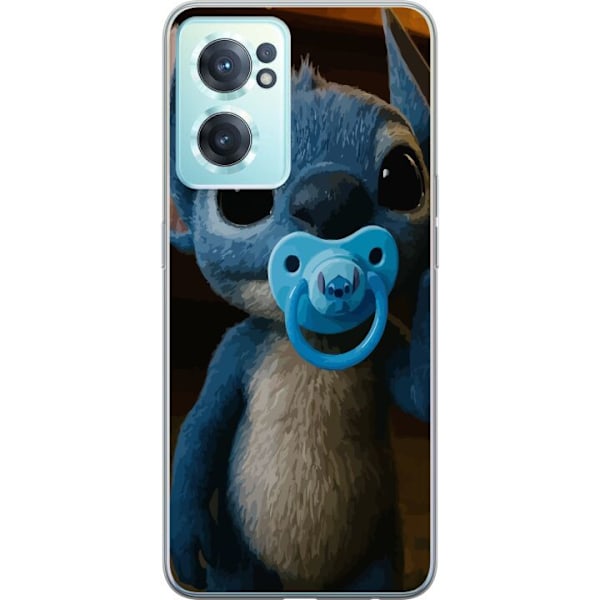OnePlus Nord CE 2 5G Läpinäkyvä kuori Stitch & Napp - vauvateema söpöllä hahmolla