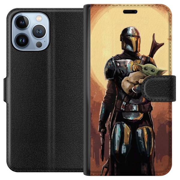 Apple iPhone 13 Pro Max Lompakkokotelo Baby Yoda