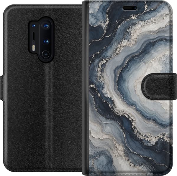 Kompatibelt Plånboksfodral till OnePlus 8 Pro Nattagat blå