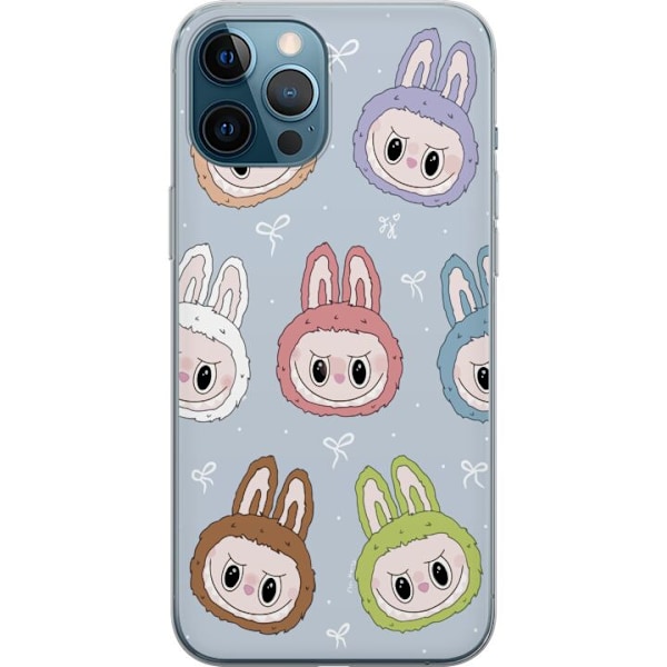 Apple iPhone 12 Pro Max Genomskinligt Skal Pastel Labubu