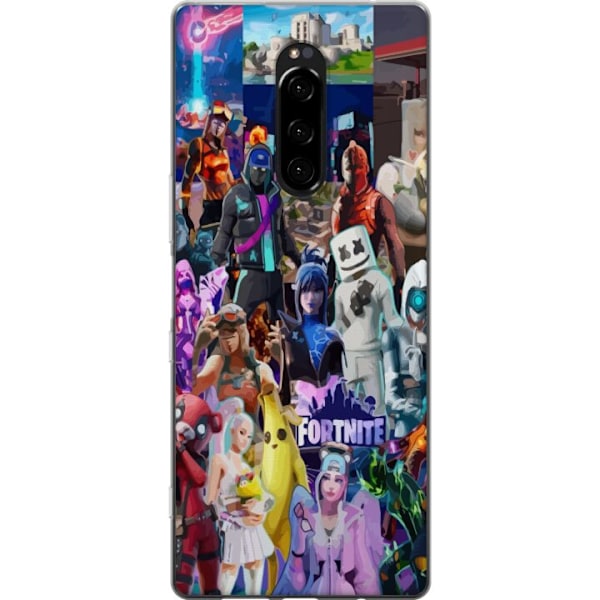 Sony Xperia 1 Läpinäkyvä kuori Fortnite