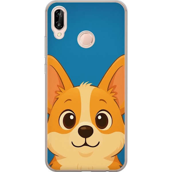 Huawei P20 lite Gennemsigtig cover Hello Corgi