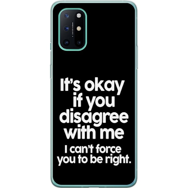 OnePlus 8T Gjennomsiktig deksel Tekst