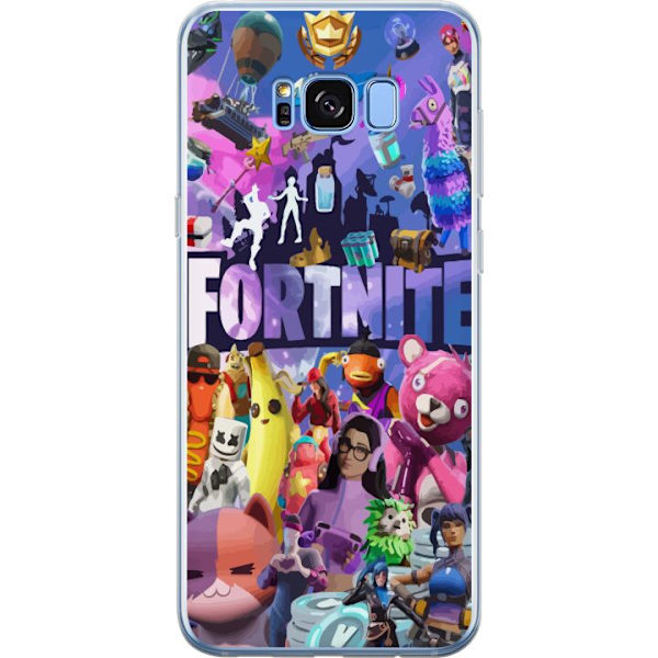 Samsung Galaxy S8+ Genomskinligt Skal Fortnite Karaktärer Spelmotiv Ikoner Gaming Design Populär Battle Royale Barn Spelkaraktärer Motiv