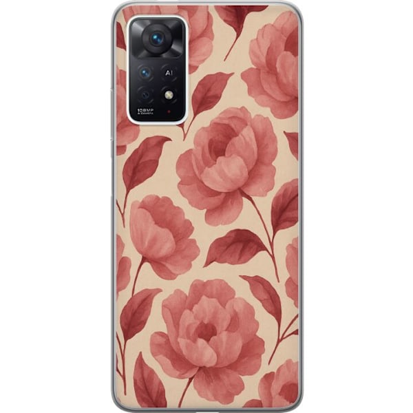 Xiaomi Redmi Note 11 Pro Läpinäkyvä kuori Ruusun Kukinta