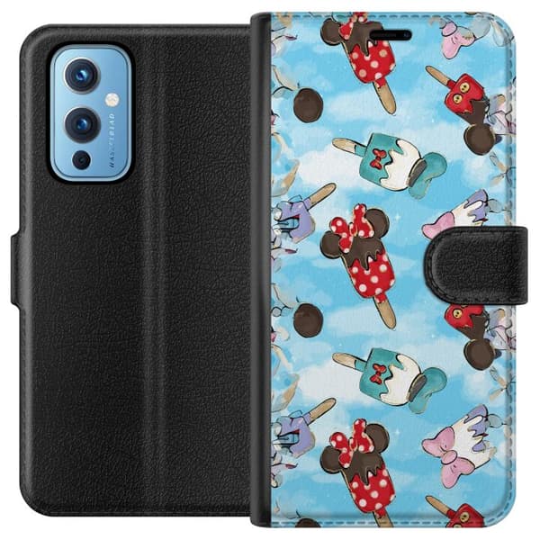Kompatibelt Plånboksfodral till OnePlus 9 Tecknade glassfigurer blå