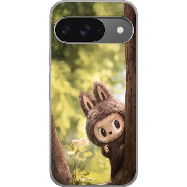 Google Pixel 9 Genomskinligt Skal Labubu Graffiti Vibes – Ga