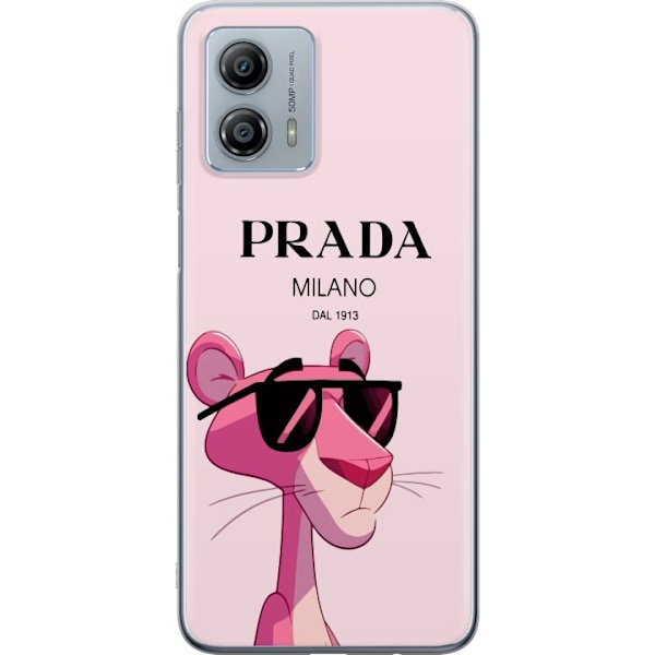 Motorola Moto G53 Genomskinligt Skal Prada Rosa Pantern