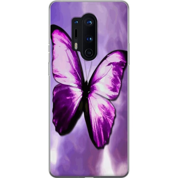 OnePlus 8 Pro Gennemsigtig cover Sommerfugl