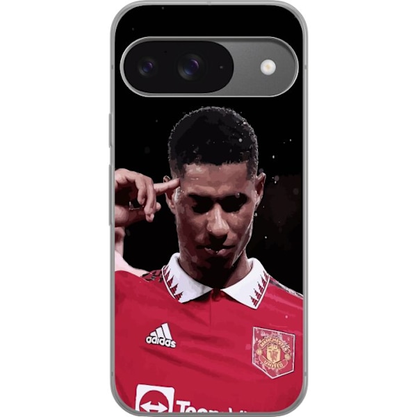 Google Pixel 9 Gjennomsiktig deksel Marcus Rashford Manchester