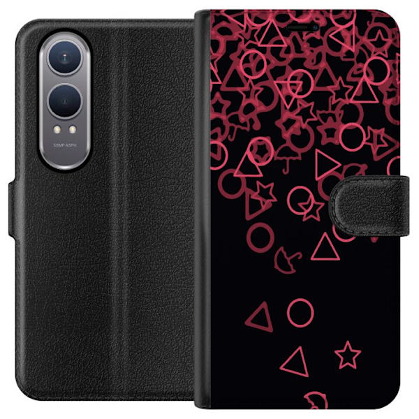 OnePlus Nord CE4 Lite Plånboksfodral Squid Game Ikoner Serie Design Populärt TV Spel Ikoner Grafiskt Motiv Asiatisk Trend Dramaserie