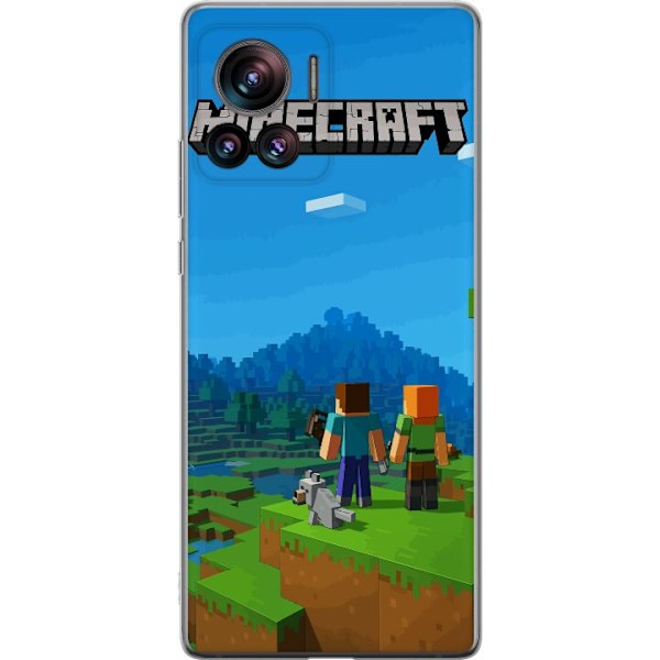 Motorola Edge 30 Ultra Läpinäkyvä kuori Minecraft Key Art