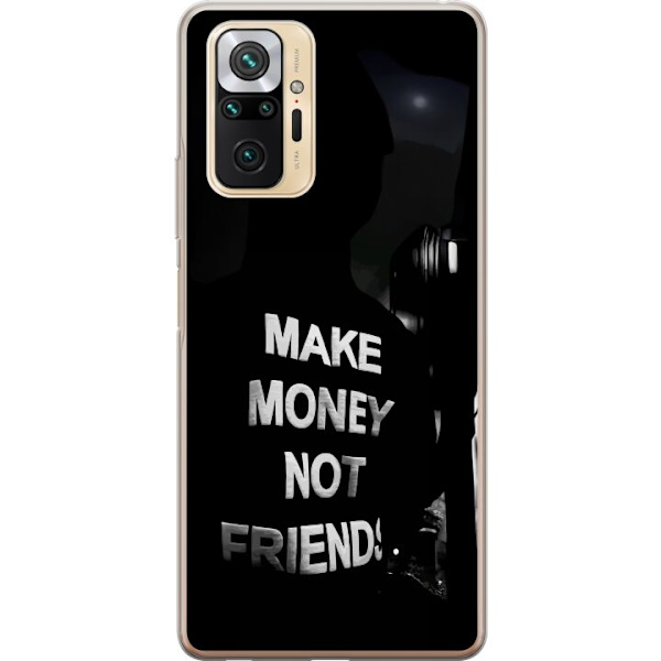 Xiaomi Redmi Note 10 Pro Genomskinligt Skal Make Money Not Friends Citat Streetwear Textmotiv Trend Pengar Livsstil Grafiskt Motiv Urban Fashion