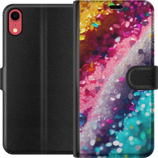 Kompatibelt Plånboksfodral till Apple iPhone XR Glitter