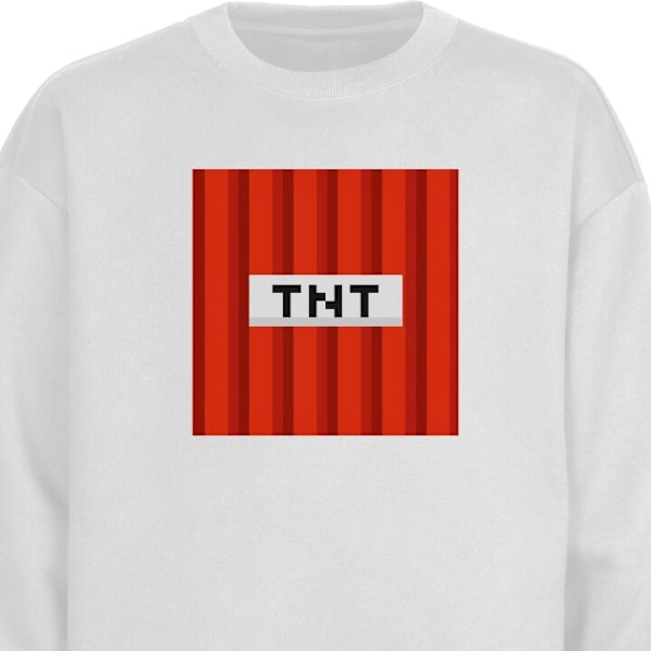 Sweatshirt for Barn | Myk og Klassisk Collegegenser Minecraft hvit one size