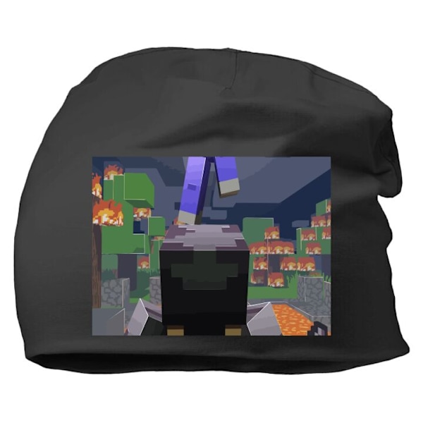 Mössa för Vuxen | Varm Beanie i Mjukt Material Minecraft Svart one size