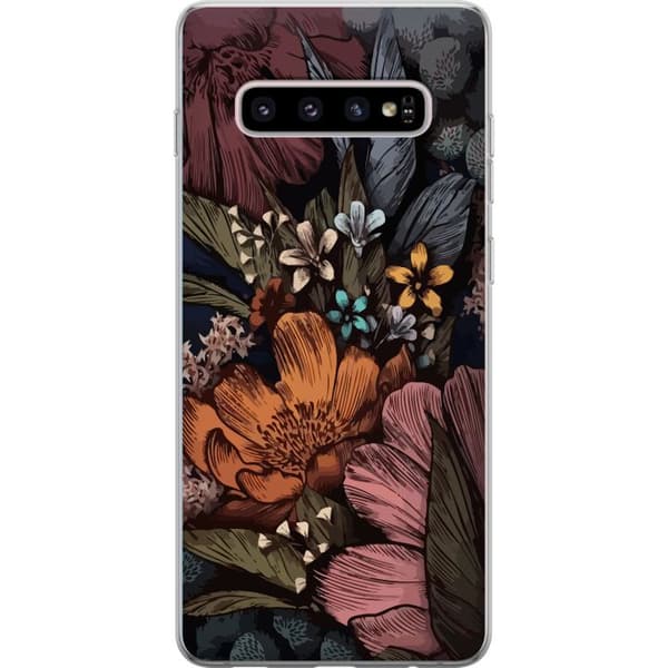 Kompatibelt Mobildeksel til Samsung Galaxy S10+ Vintage Blomster