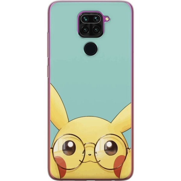 Xiaomi Redmi Note 9 Läpinäkyvä kuori Pikachu lasit
