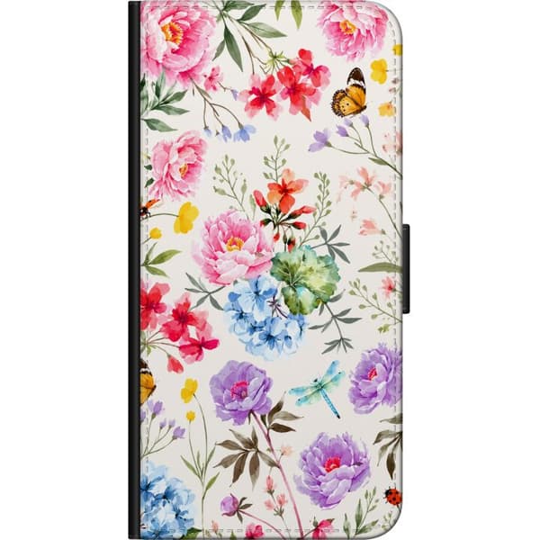 Kompatibel Tegnebogsetui til Huawei P40 lite E Vildblomsterhave flerfarvet