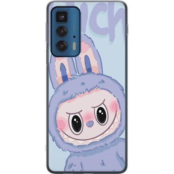 Motorola Edge 20 Pro Genomskinligt Skal Blue Bunny Labubu