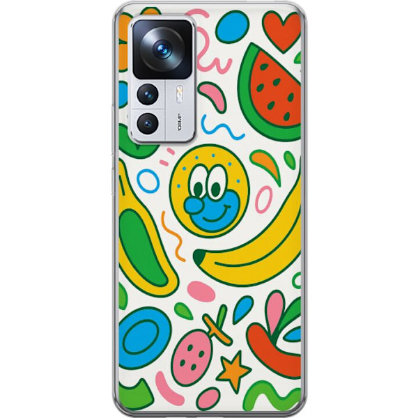 Xiaomi 12T Pro Gjennomsiktig deksel Sommerfuglslør