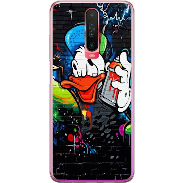 Xiaomi Redmi K30 Genomskinligt Skal Kalle Anka Graffiti Disney Design Roligt Barn Motiv Färg Grafisk Populär Serie Ikonisk Disneyfigur