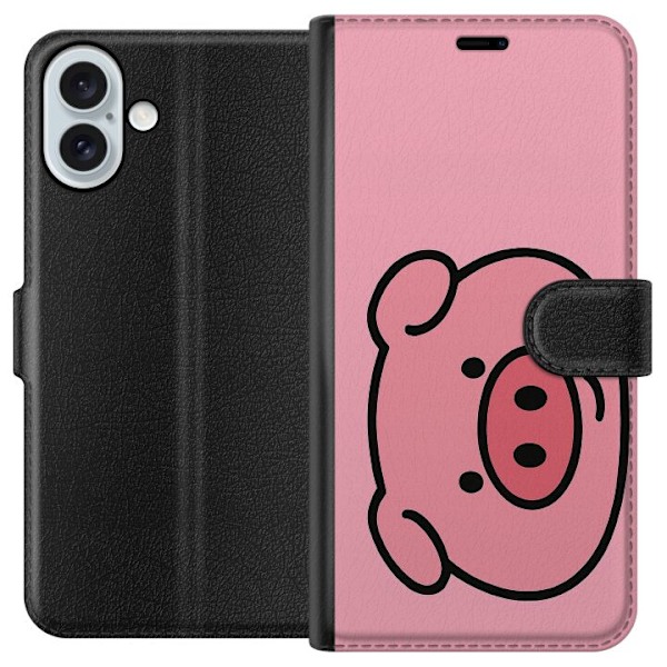 Apple iPhone 16 Plus Tegnebogsetui Kawaii Piggy