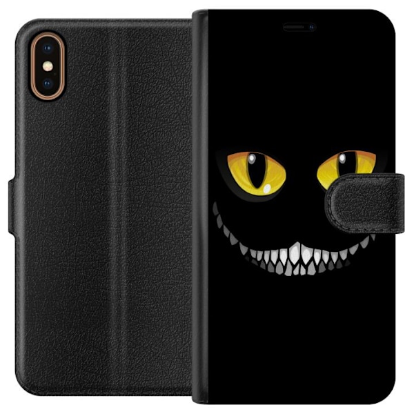 Apple iPhone X Plånboksfodral Eyes In The Dark Black