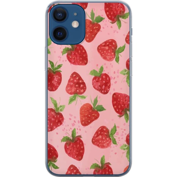 Apple iPhone 12 mini Genomskinligt Skal Strawberry Dreams –