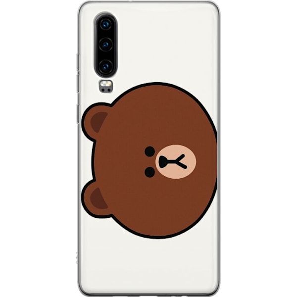 Huawei P30 Gjennomsiktig deksel Rund Bjørn