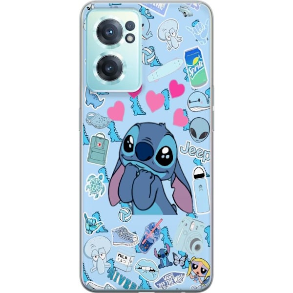 OnePlus Nord CE 2 5G Genomskinligt Skal Stitch