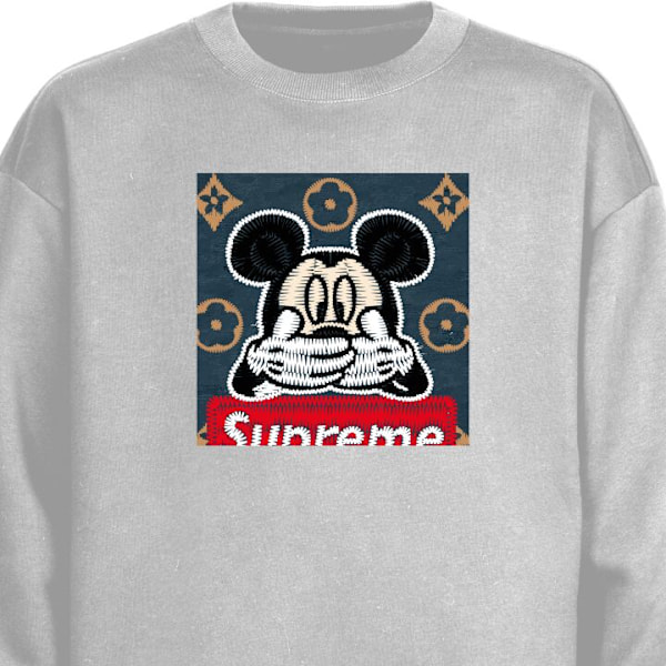 Sweatshirt til Voksne | Klassisk Collegebluse OOPS mickey grå M