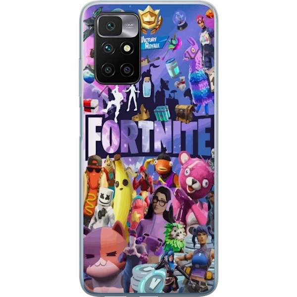Xiaomi Redmi 10 Genomskinligt Skal Fortnite Skins Emotes Battle Royale Karaktärer Gamer Gamingmotiv Coolt Barn Ungdom