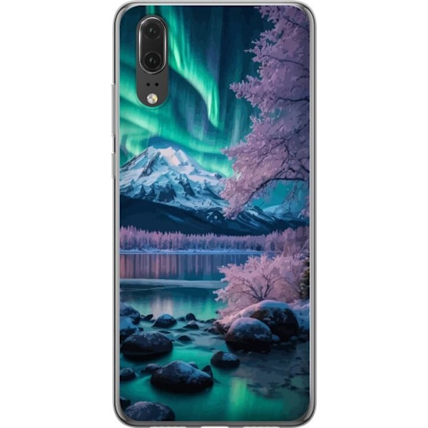 Huawei P20 Genomskinligt Skal Norrsken