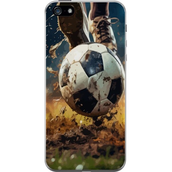 Apple iPhone 5 Gjennomsiktig deksel Fotball