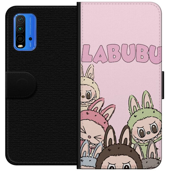 Xiaomi Redmi Note 9 4G Lompakkokotelo Labubu Pop Mart Hahmot Keräilykohteet Suosittu Hahmosarja Suunnittelu Pop Mart Leikkikalutaide Aihe