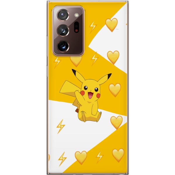 Samsung Galaxy Note20 Ultra Läpinäkyvä kuori Pikachu Pokémon Pelihahmo Peliaihe Suosittu Ikoni Sarjakuvasarja Pokémon GO Lasten Klassikko
