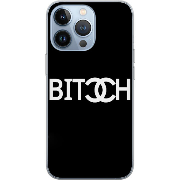 Apple iPhone 13 Pro Läpinäkyvä kuori Bitch Chanel -inspiroima katumuoti Muoti Tekstimotiivi Trendi Ikoninen Tyyli Kaupunkisuunnittelu