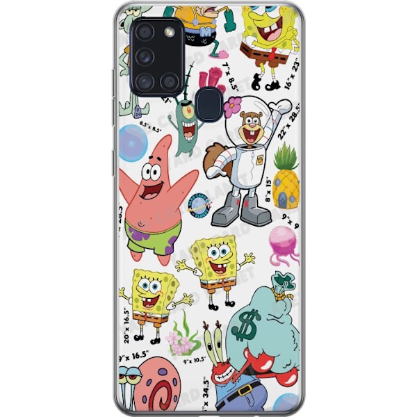 Samsung Galaxy A21s Gennemsigtig cover SpongeBob SquarePants