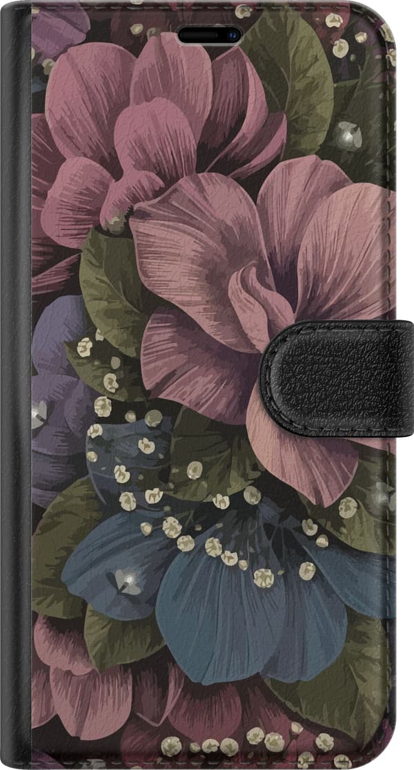 Kompatibel Tegnebogsetui til Apple iPhone XS Blomster