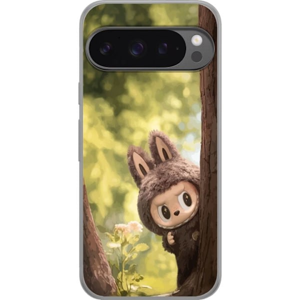 Google Pixel 9 Pro XL Gennemsigtig cover Labubu Graffiti Vibes – Gadekunst i monsterform