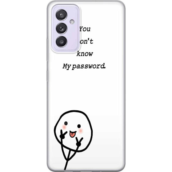 Samsung Galaxy A82 5G Genomskinligt Skal You Don’t Know My Password – edgy textmotiv med attityd