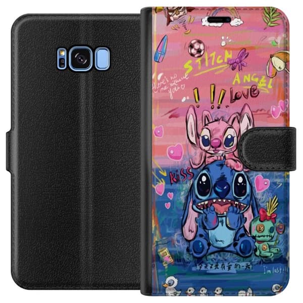 Kompatibelt Plånboksfodral till Samsung Galaxy S8 Stitch konst