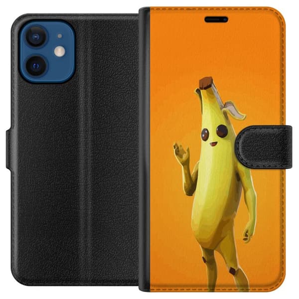 Kompatibelt Plånboksfodral till Apple iPhone 12 mini Fortnite - Peely