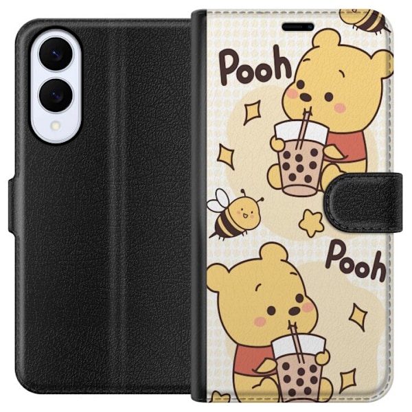Samsung Galaxy S25 Edge Tegnebogsetui Nalle Pooh-stil - klassisk bjørnemotiv i en ny fortolkning
