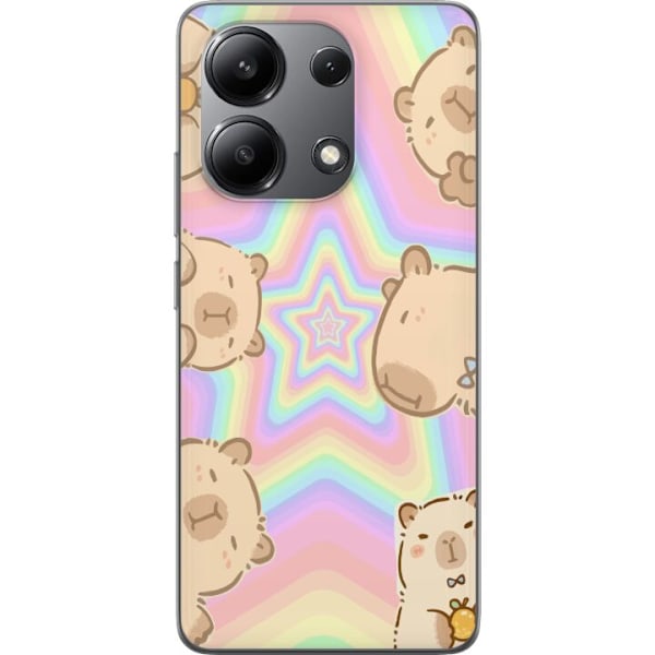 Xiaomi Redmi Note 13 4G Läpinäkyvä kuori Kawaii Capybara Ga