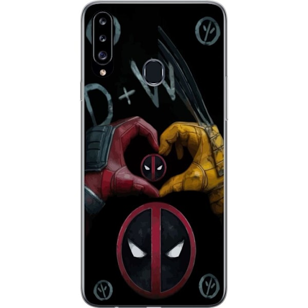 Samsung Galaxy A20s Gennemsigtig cover Deadpool & Wolverine K