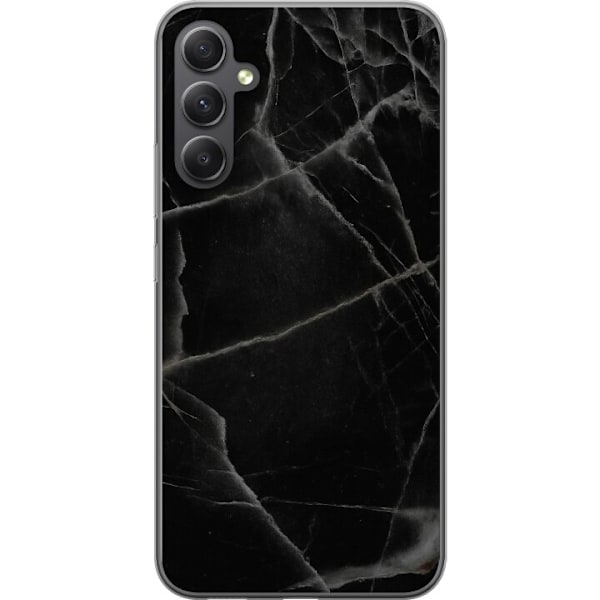 Samsung Galaxy A15 5G Läpinäkyvä kuori Musta marmori